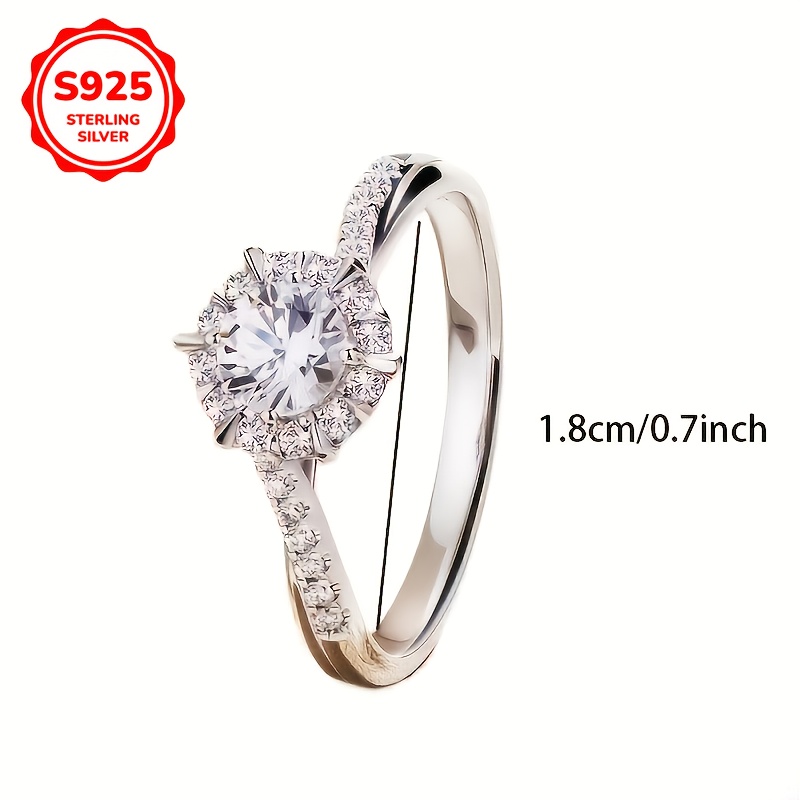 925 Silver Adjustable Ring with Moissanite - Bohemian Style