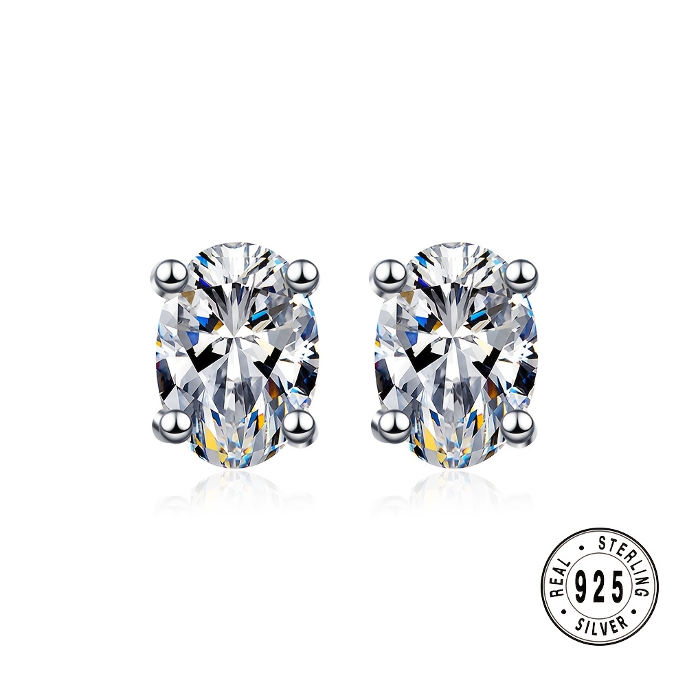 pigeon egg 0 5 carat moissanite earrings 925 sterling silvery hypoallergenic earrings jewelry gifts for men and women valentines day gifts christmas gifts Product details 1