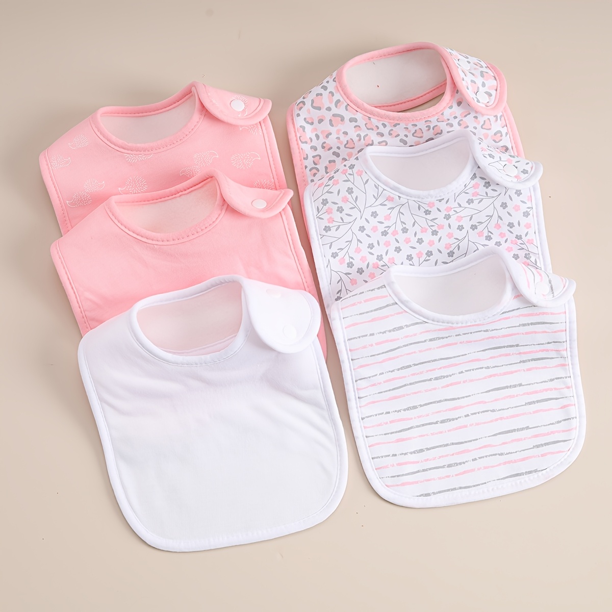 Baby Bibs, 6- Bibs Newborn Saliva Towel Bib Set