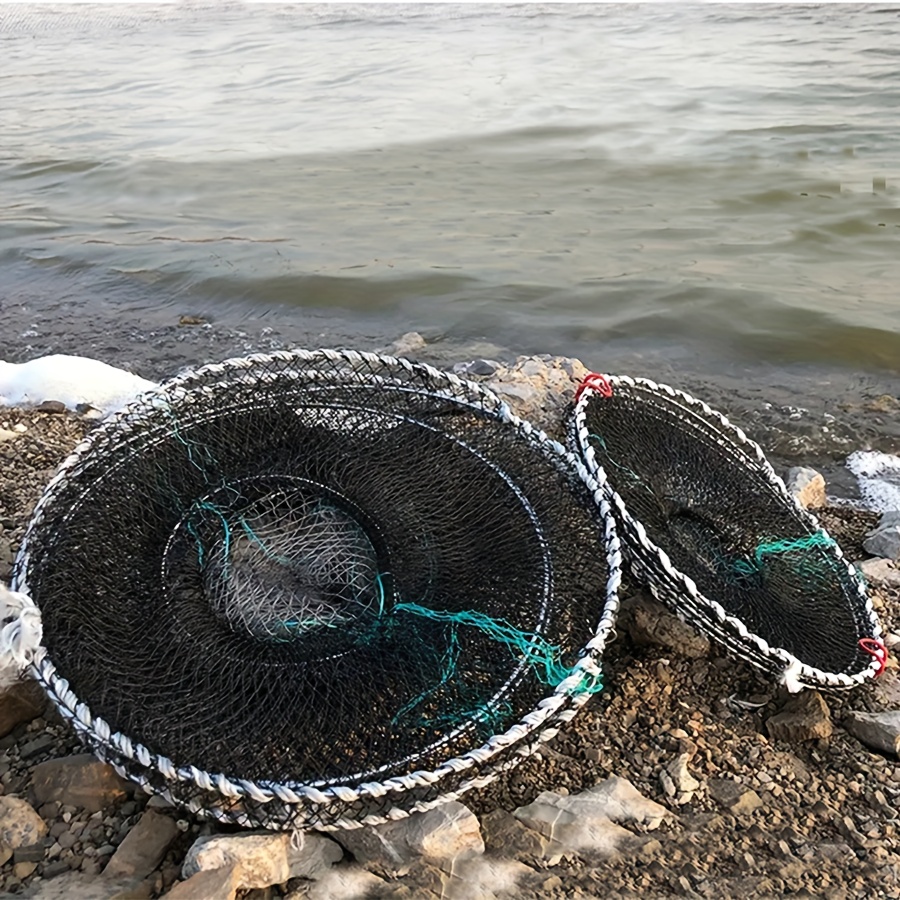 blue flower fish nets collapsible flower blue fish trap crab net shrimp trap