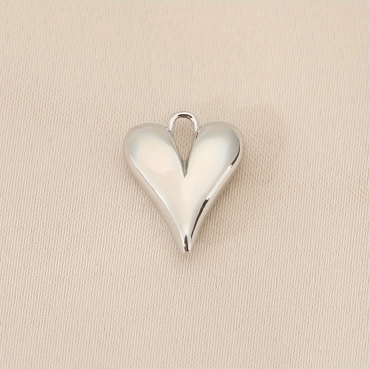 3pcs Copper Pendant Set, Solid Heart Shape Pendant