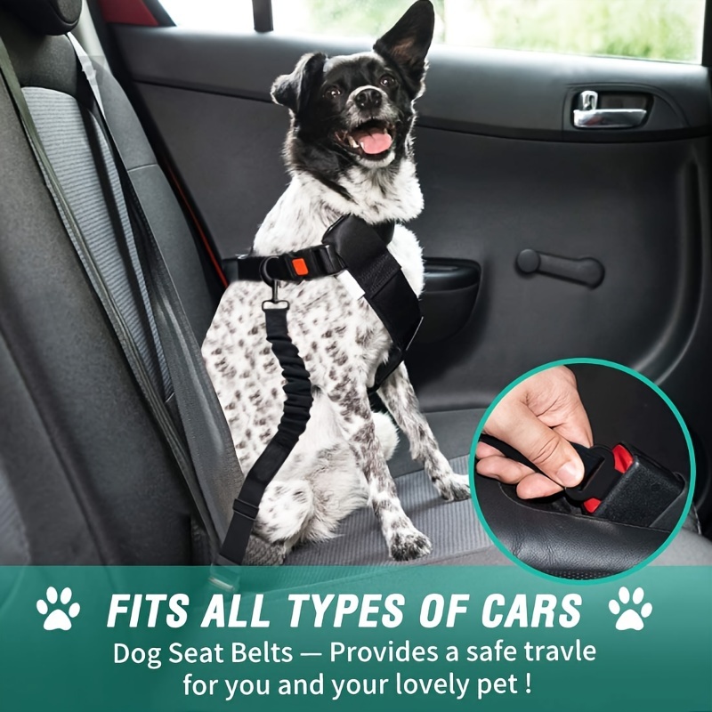 

Dog Seat Belt Car Seatbelt Harness For Dogs, Reflective Elastic Safety Rope Dog Seat Belt Traction Rope