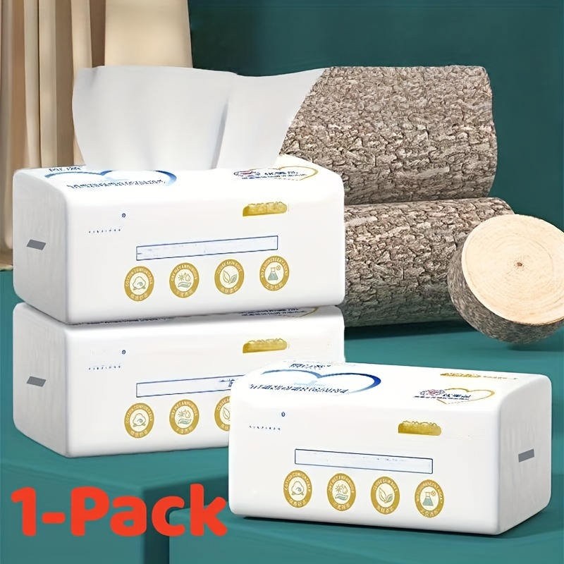 TEMU 1 Packs, Premium Tissue 500 Tissues Per Packs, 5-ply Tissue Paper Facial Tissue Toilet Paper Household Affordable Package Paper Napkins Paper