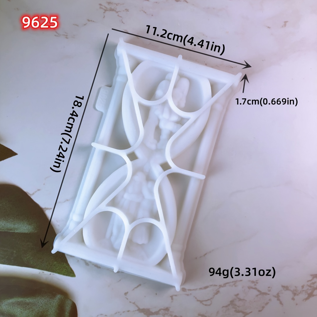Image of Couple Hourglass Ornament Silicone Mold Handmade Hourglass Lover Holiday Gift Casting Mold Home Bedroom Living Room Wall Hanging Decoration Plaster Epoxy Resin Silicone Mold