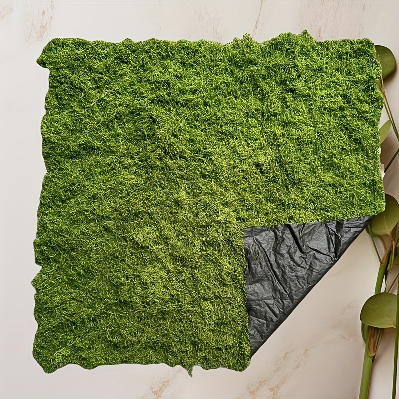 

1pc 50x50cm Simulation Black Green Flower Moss, Suitable For Room Restaurant Hotel Fish Landscape Decoration, Easy To Cut.