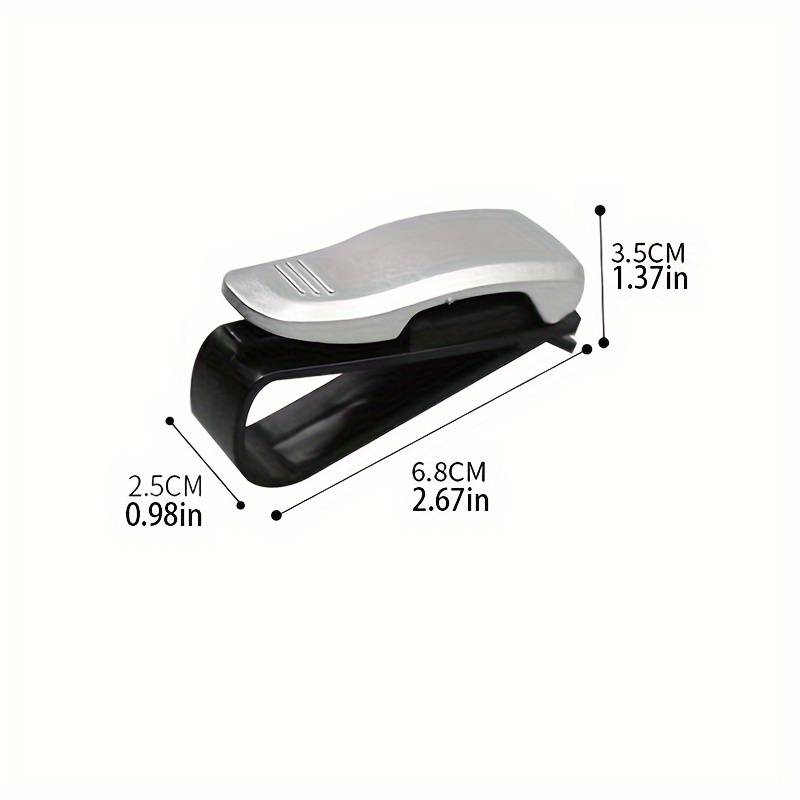 1pc Car Visor Fashion Glasses Holder Clip - ABS Resin Eyeglass Organizer for Vehicles, Black/Blue/White/Red, Secure & Stylish Interior Accessory, Visor Attachment | Stylish Car Clip | Abs Resin Clip
