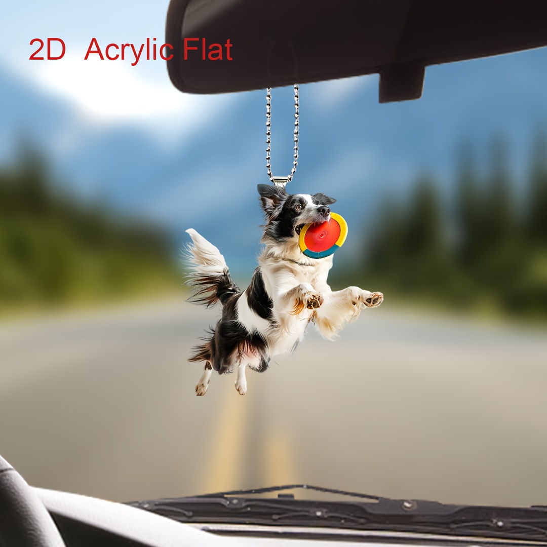 

Playing Catch Acrylic Hanging Ornament, 2d Keychain Decor For Vehicle Interior Decoration