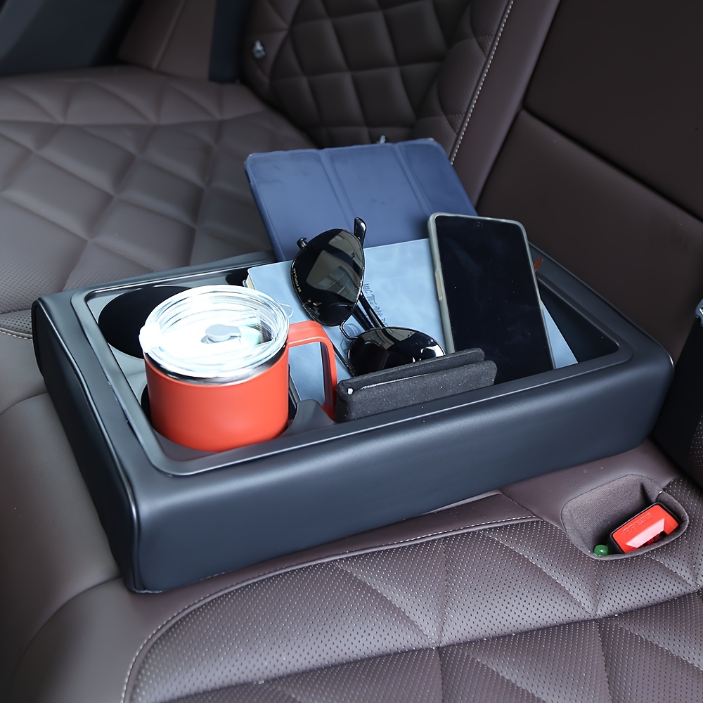 Faux Leather Armrest Center Console Cover – Fits 2005-2006 Nissan Altima, Black, DIY Install