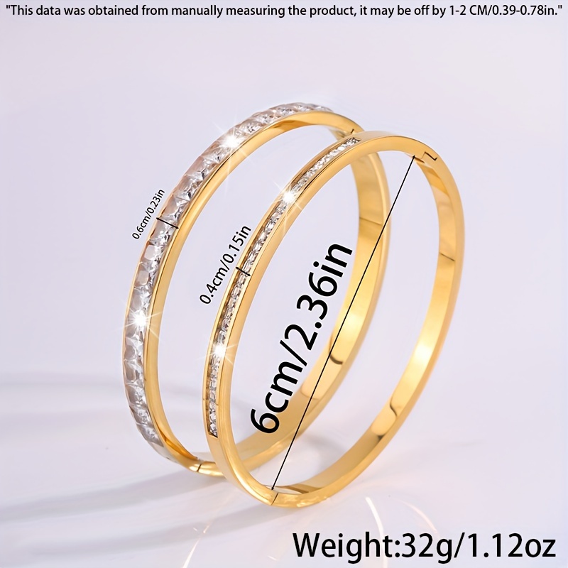 2pc 304 Stainless Steel Romosan Daily Commuter Bracelet Set