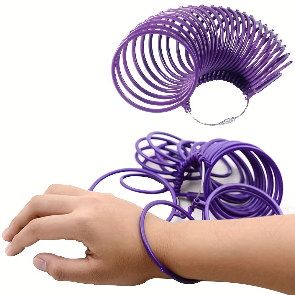 

1pc Measuring Tool For Wrist Diameter With Purple Plastic Bracelet Sizer Loop Bracelet Size Diy Jewelry Making Measuring Tool