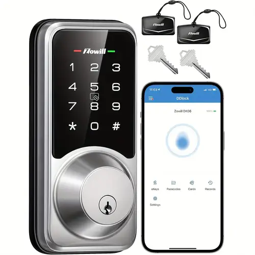 app control keyless entry door lock with remotely control touchscreen keypads smart deadbolt for front door home