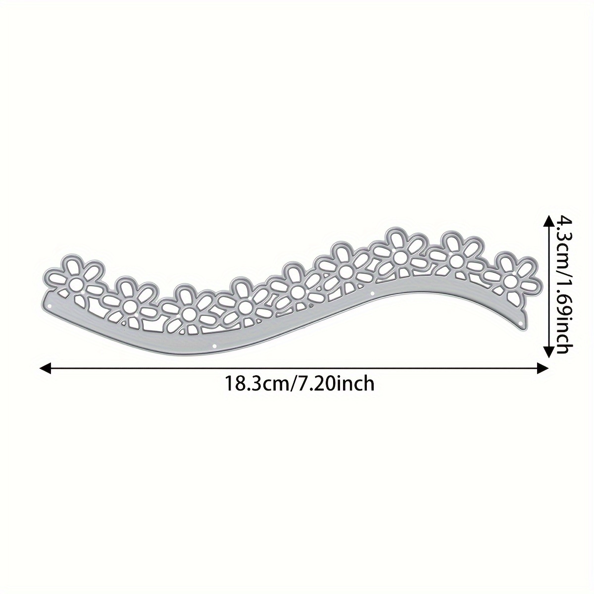 Image of 1pc Wavy Flower Lace Metal Cutting Die, Greeting Card Album Stamp Card Making Die, Paper Craft Embossing Tool, Father's Day, Mother's Day, Graduation, Love, Birthday Stamping Art Supplies