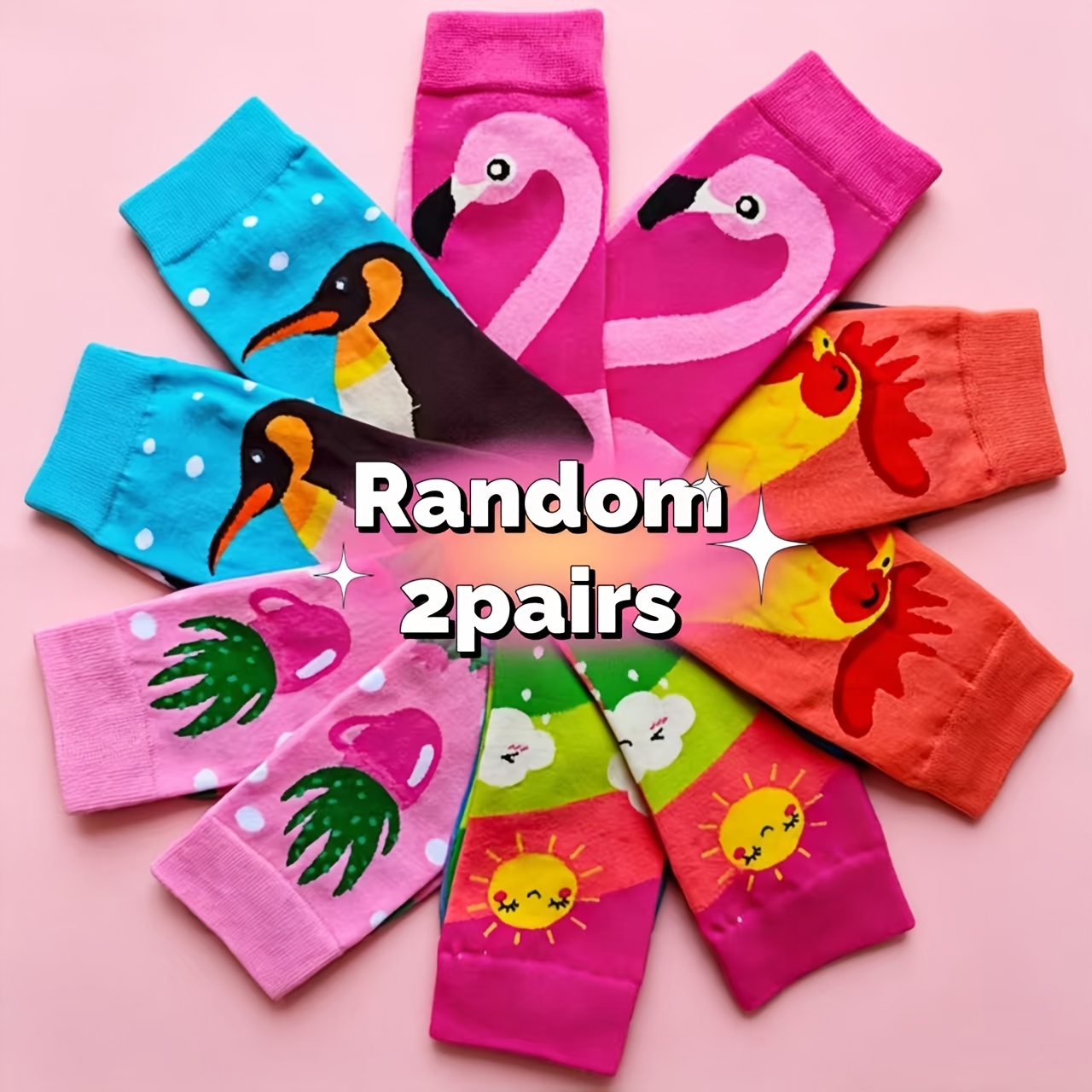 Random Of Mid Length Socks, Stage Display Trendy Socks