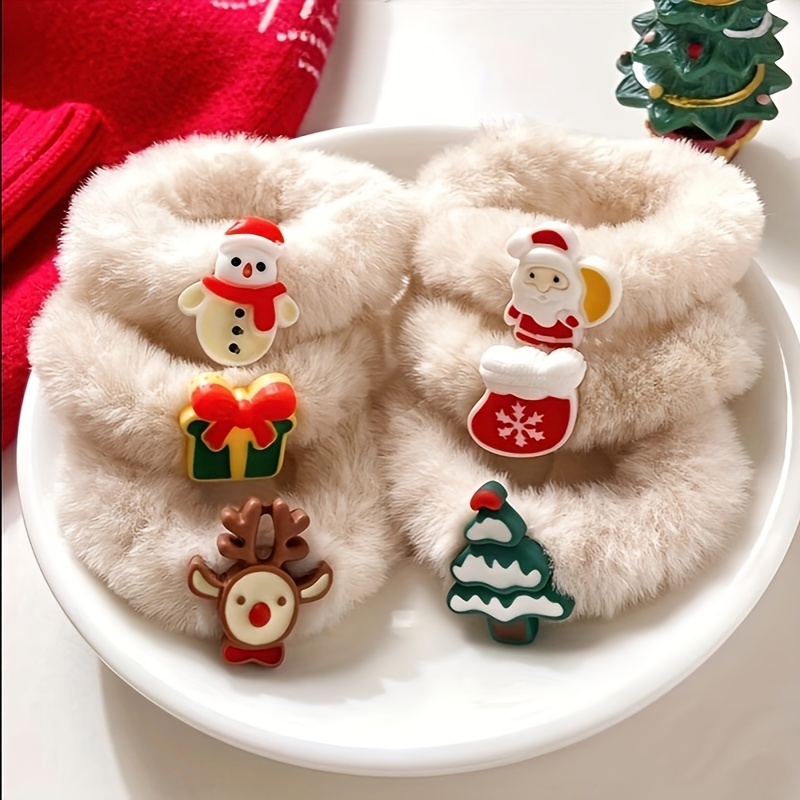 

Christmas Hair Ties: Cute And Ties With Cartoon Reindeer Charms - The Holidays!