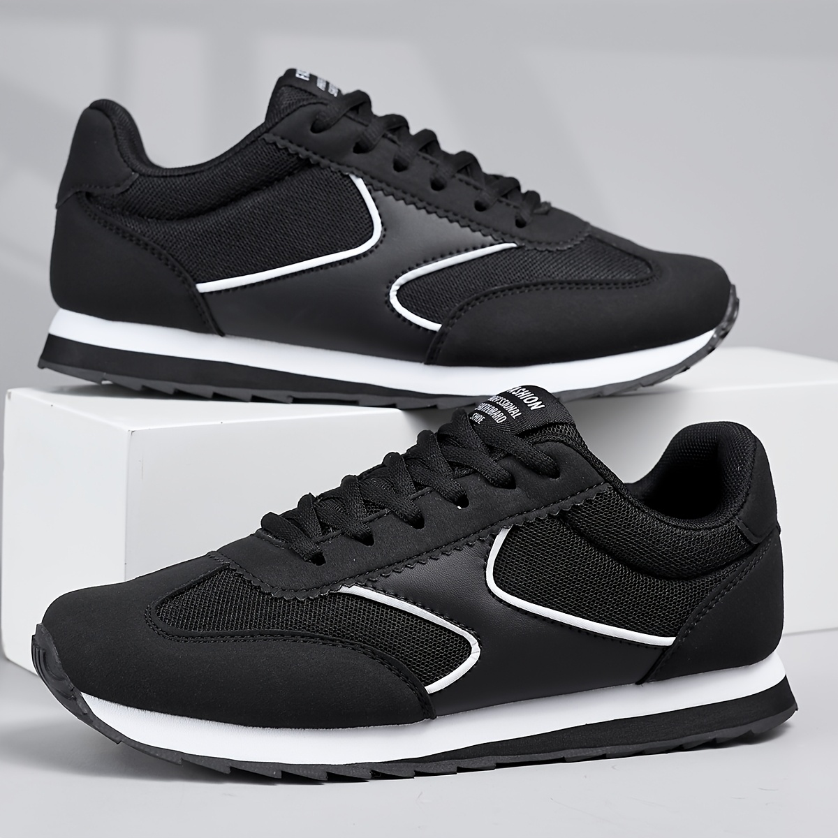 TEMU [sneakers] Men's Easy Trendy Convenient Comfortable Durable Lace-up Casual Versatile Outdoor Sports Road Running Shoes
