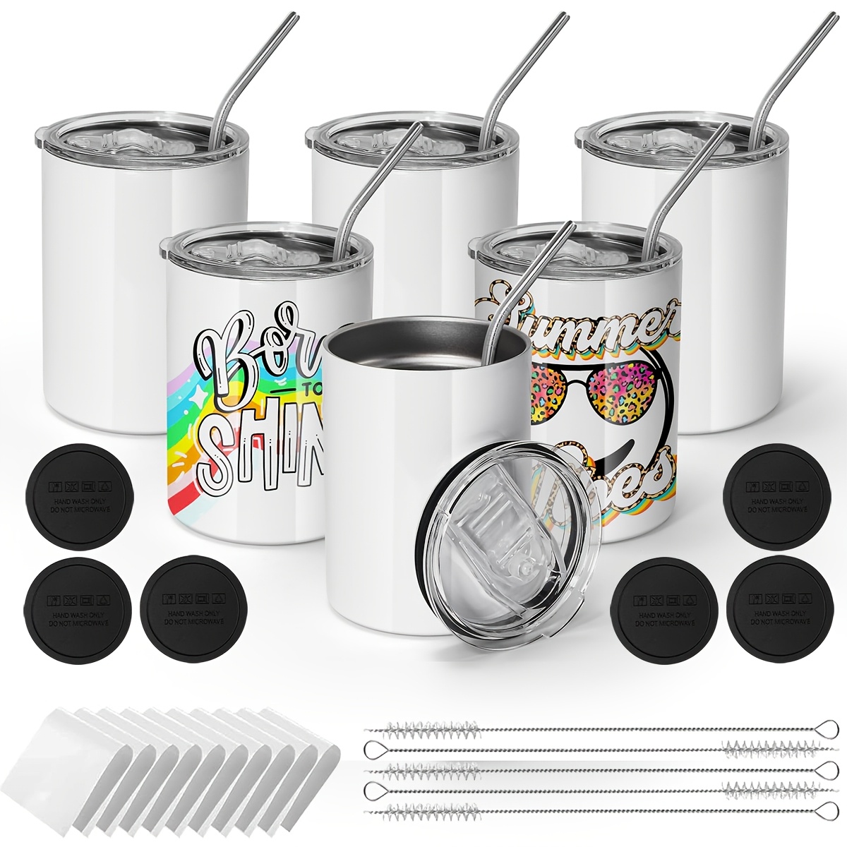 6pack 12oz Sublimation Tumblers Coffee Cupsx