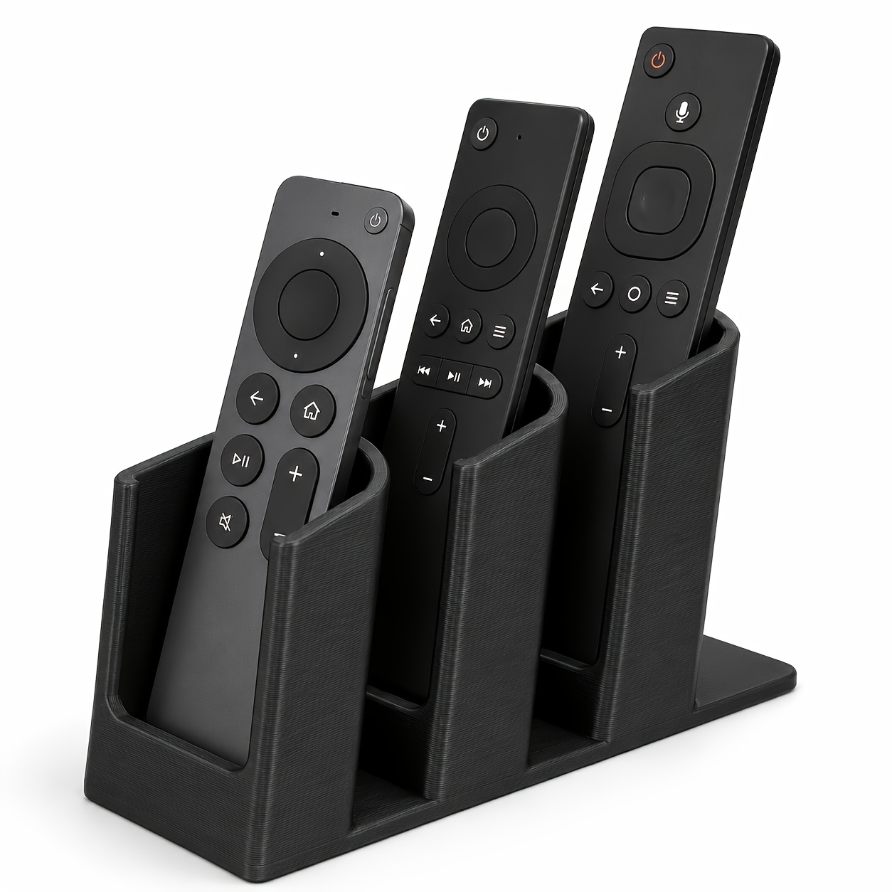TEMU Organizzatore per telecomandi a 3 scomparti, scaffale da scrivania per la casa, design a 3 scomparti per un'organizzazione di telecomandi TV, AC