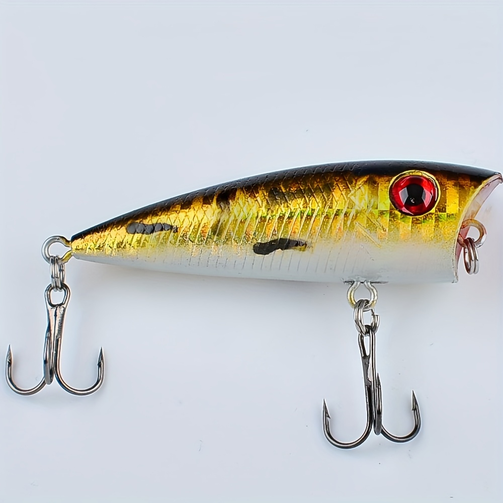 TEMU [popular ] 1pc Premium Topwater Popper Fishing Lure - 2.56inch/6.6g, Durable Abs Crankbait For Bass & More