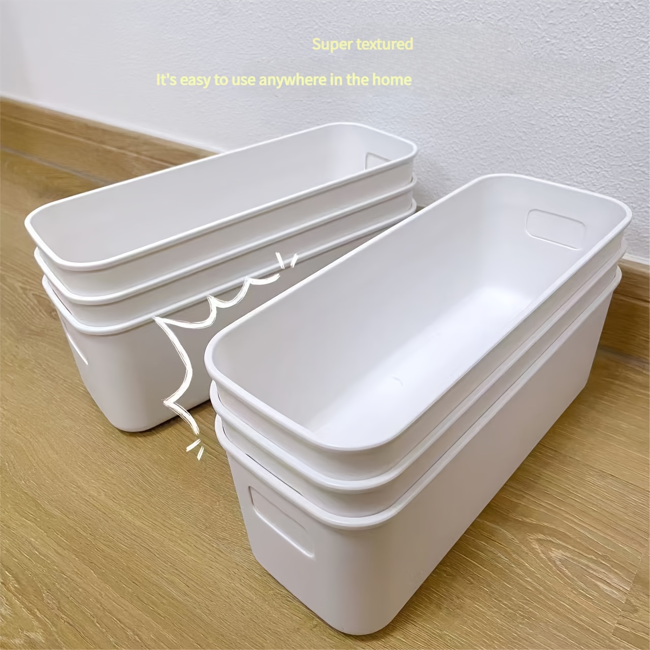 15pcs White Storage Box Set - Perfect For Bedding, And Sundries, Multifunctional Home And Office, Shelf Baskets