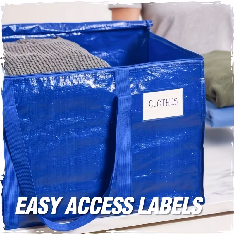 8-Pack Extra Large Heavy Duty Moving & Storage Bags with Lids
