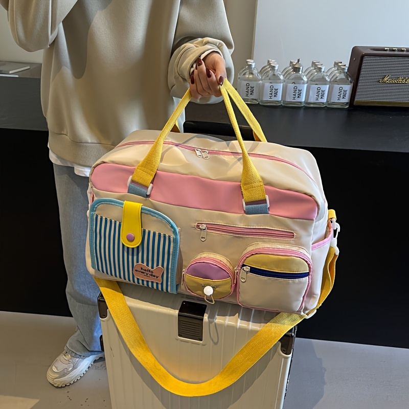 TEMU Dopamine Casual Travel Bag For Women, Lightweight Duffel, Carry-on, , No