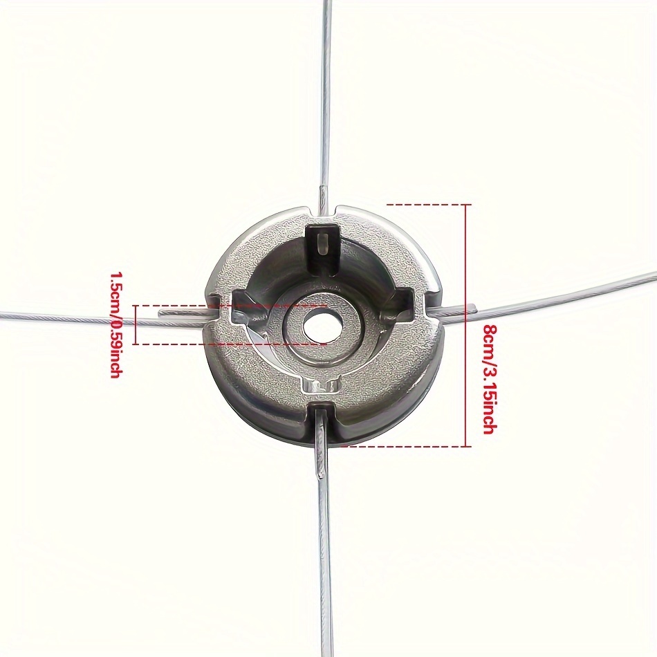 TEMU Aluminum Alloy With Nylon Steel - For Trimming, Weeding & Brush Cutting, Fits Tools