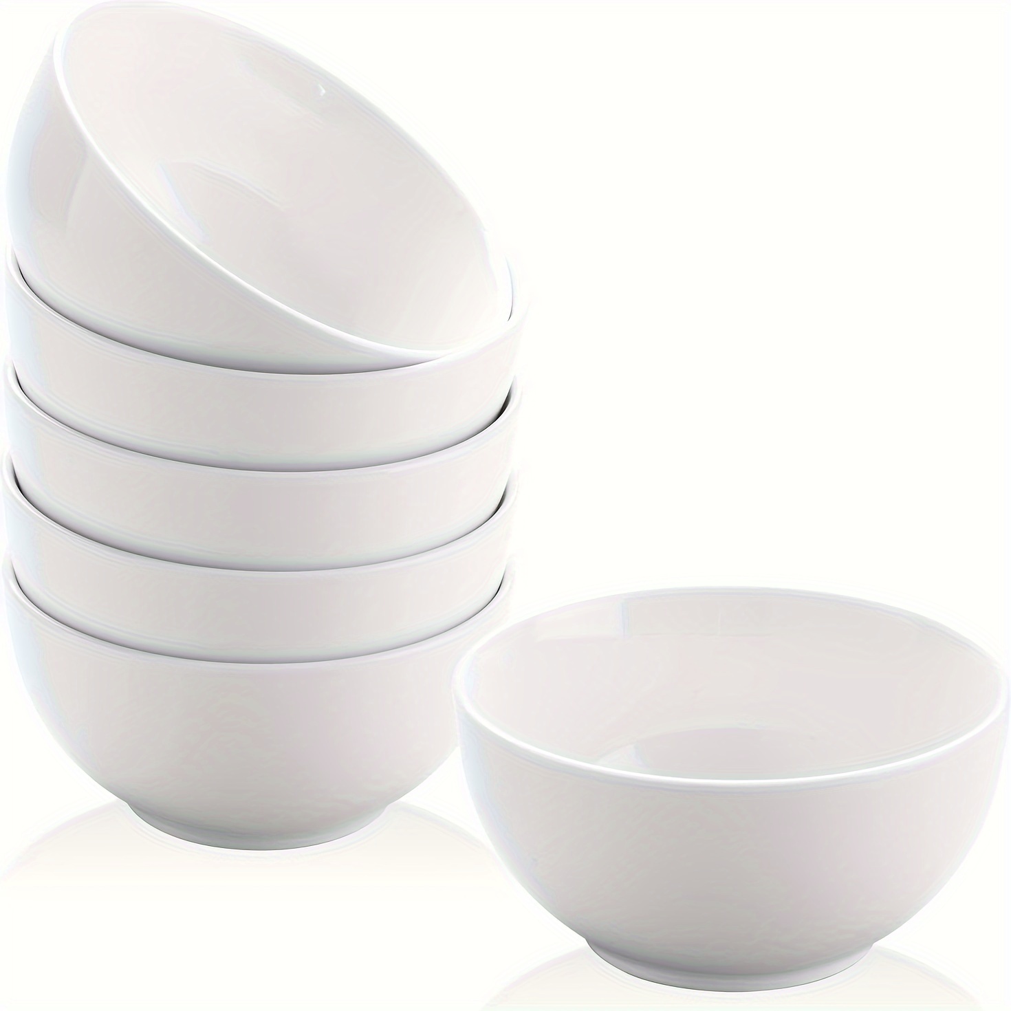 

Ceramic Soup Bowl Set, White Ceramic Bowl, 4/6 Pcs 10/17/32 Oz Ceramic Kitchen , Suitable For Salad Dessert, Rice, Snack Fruit, Ice Cream, Microwave, Dishwasher, Freezer, Easy To Clean, Stackable,