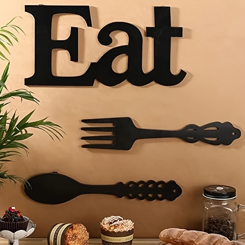 

Eat Sign, Fork And Spoon Wall Decor, Rustic Eat Decoration, Cuteeat Letters For Kitchen And Home, Decorative Hanging Letters, Country Wall Art For Dining Room, Christmas Decor Eid Al-adha Mubarak