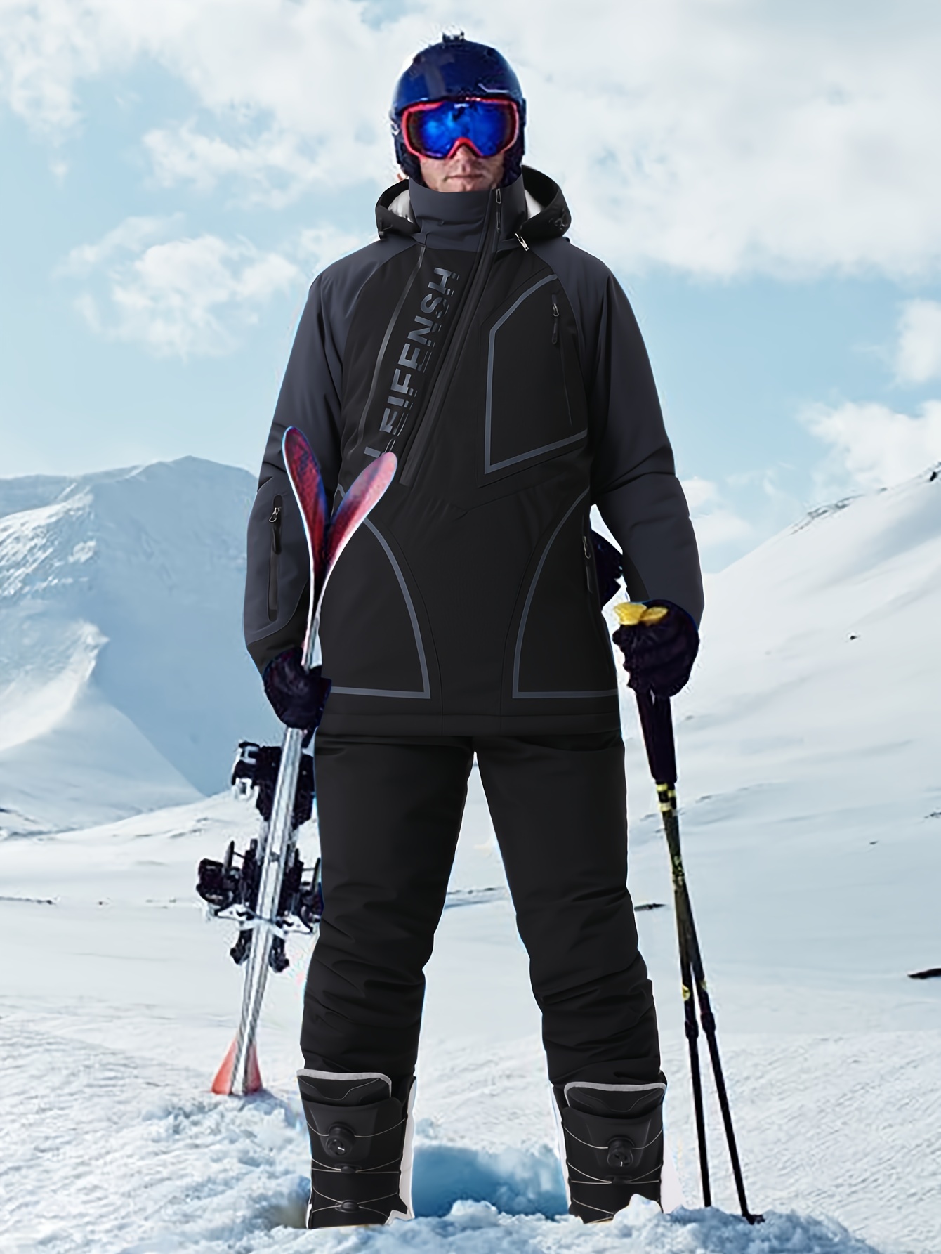 men's winter ski suit windproof snowboarding - Temu