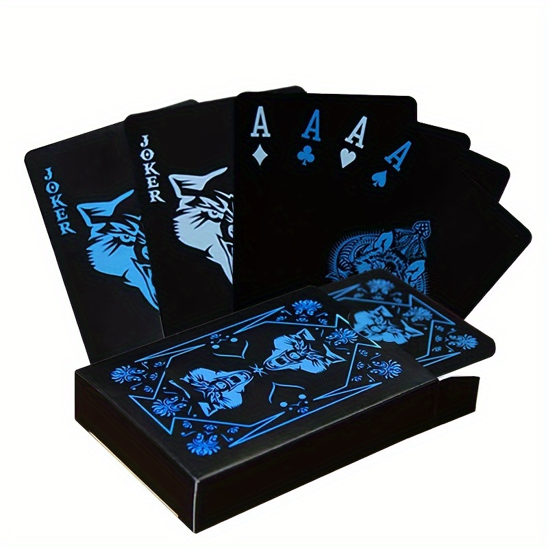 

Waterproof Plastic Playing Cards With Wolf Design – Pvc For And Party Games – Non-slip, Washable Standard Card Deck – Adult Age 14+ In Protective Box – No Components