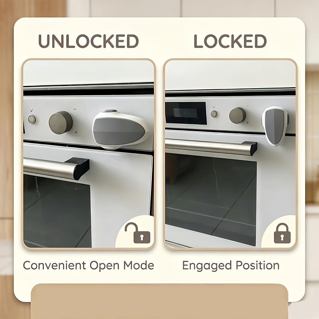 3pcs Child Proof Oven Lock Adhesive Safety Latch