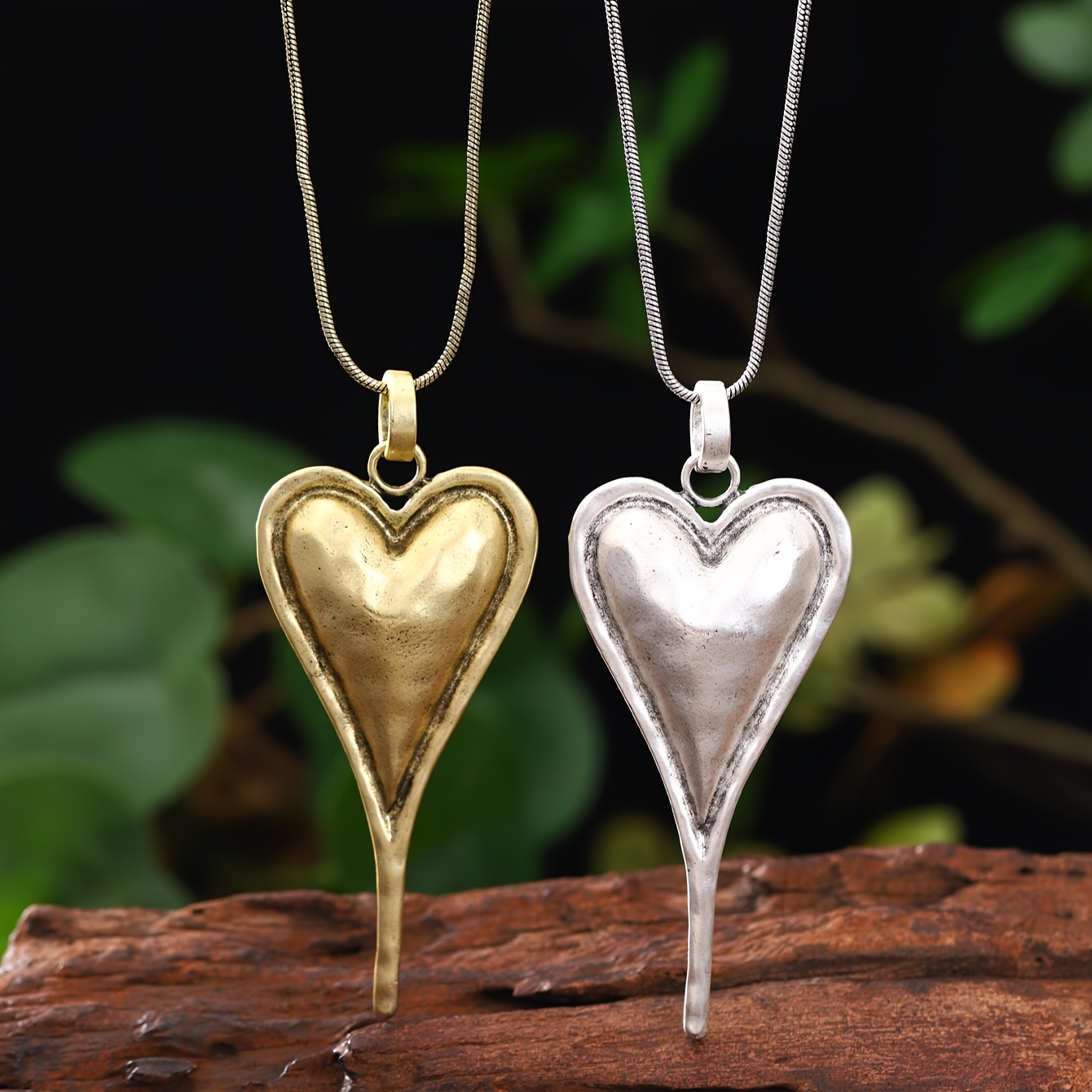 

Vintage Alloy Heart Pendant Necklace - Meicem - Perfect For Everyday Wear Or As A Gift - No Enamel, Just Pure Alloy Charm