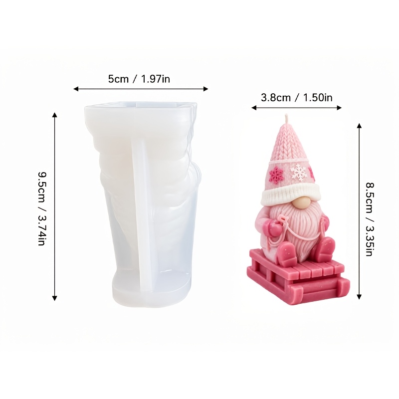 TEMU Stampi in silicone 3D per candele a forma di natalizio su , stampo per figure invernali per di candele, in resina, gesso, gesso e artigianato in