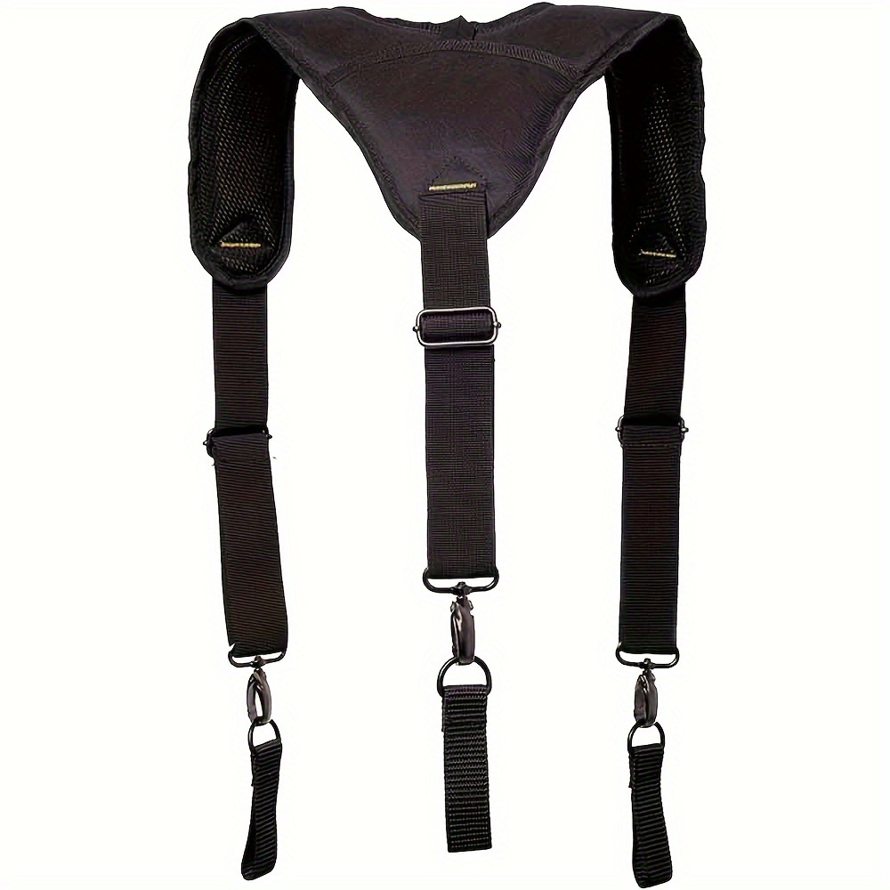 

Men's Padded Suspenders, 3 Attachment Points, Designed For Supporting Tool Belt During Construction Work