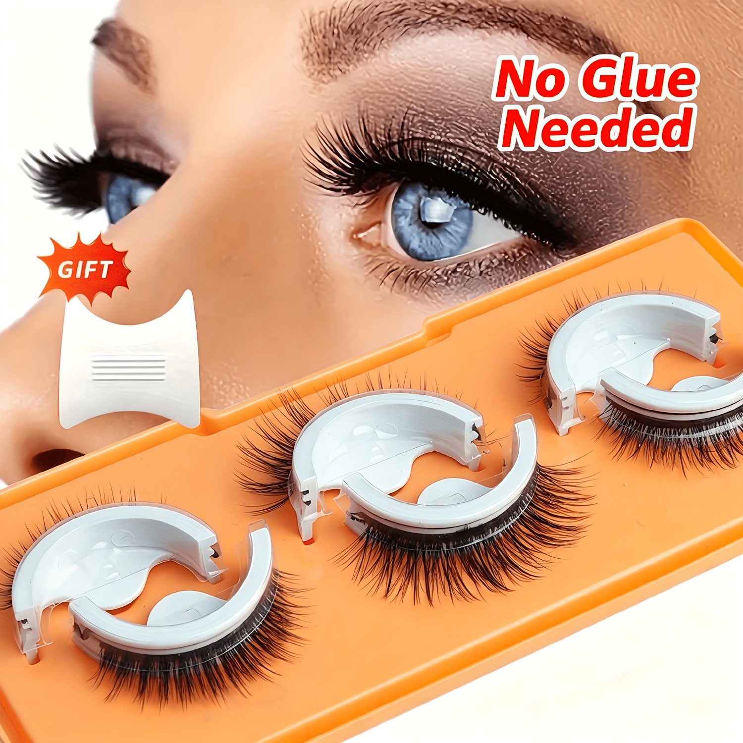 3 Pairs Of Lightweight Self-adhesive Eyelash Sets Mixed Pack Reusable Natural Fluffy Lashes Includes Doll Style Cat Eye And Combination Set Suitable For Beginners