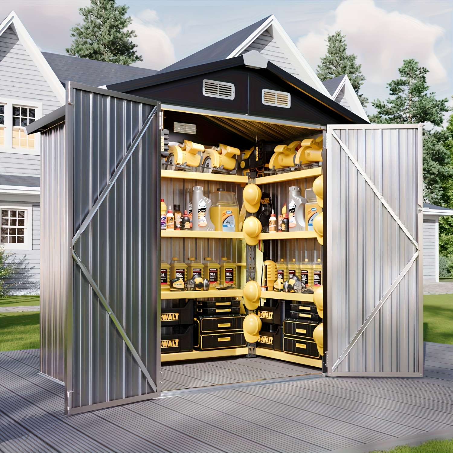 12x20 6x4ft metal storage shed outdoor garden shed kit - Temu