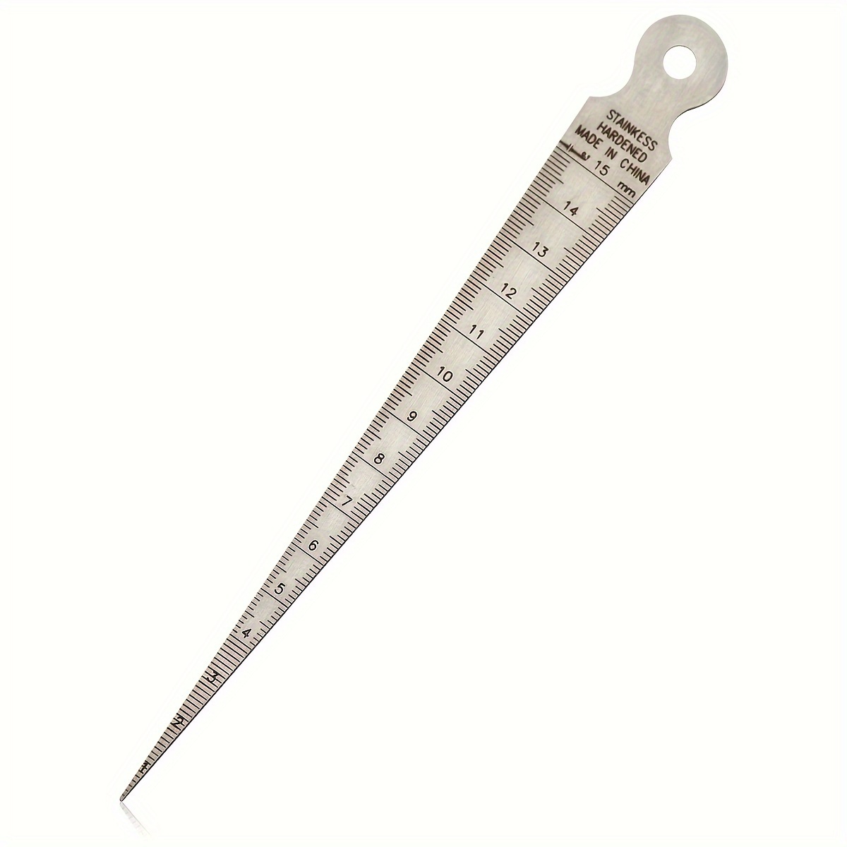 Precision Stainless Steel Taper Gauge 1-15mm - Dual Inch & Metric Measurements, Feeler Tool For Welding, Construction & More