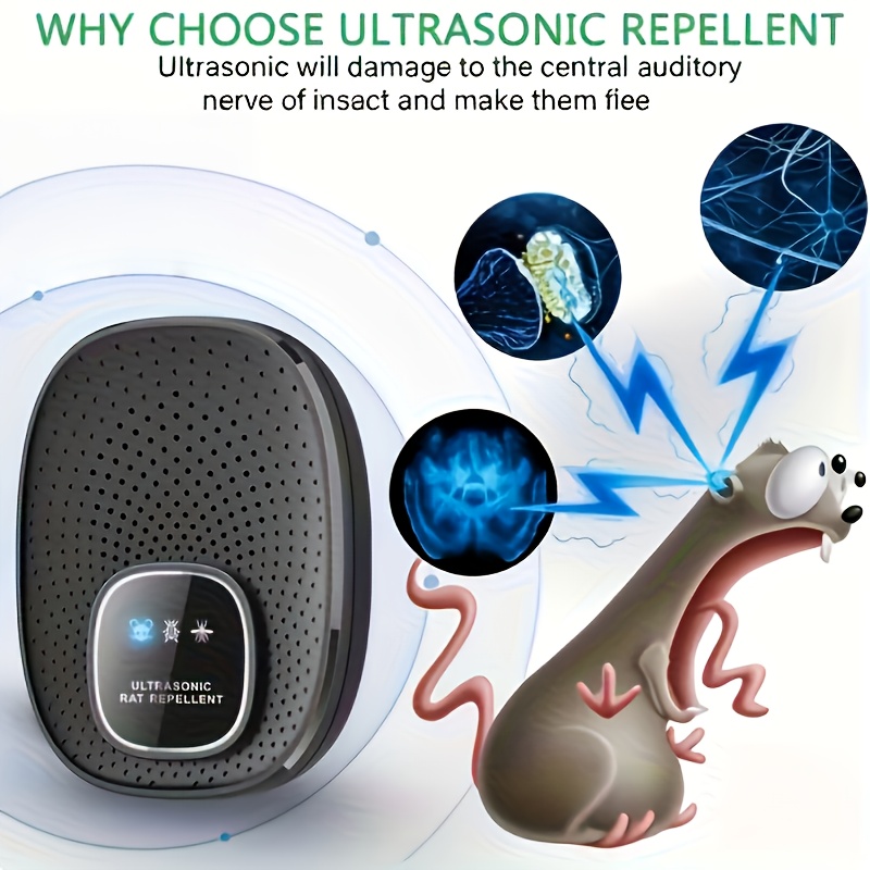Un Repelente Ultrasónico de Mosquitos - una Herramienta Electrónica Adecuada para Hogares, Apartamentos y Oficinas - Mantiene a los Mosquitos Alejados Durante Momentos Relajados en Interiores + Ultrasónico + Dispositivo Repelente de Roedores