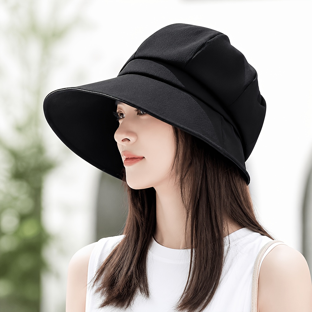 TEMU ニュースボーイキャップ レディース つば広 小顔効果 帽子 ディープキャップ 軽量 通気性 おしゃれ 春夏 ブラック ベージュ カーキ 折りたたみ式 日本発送