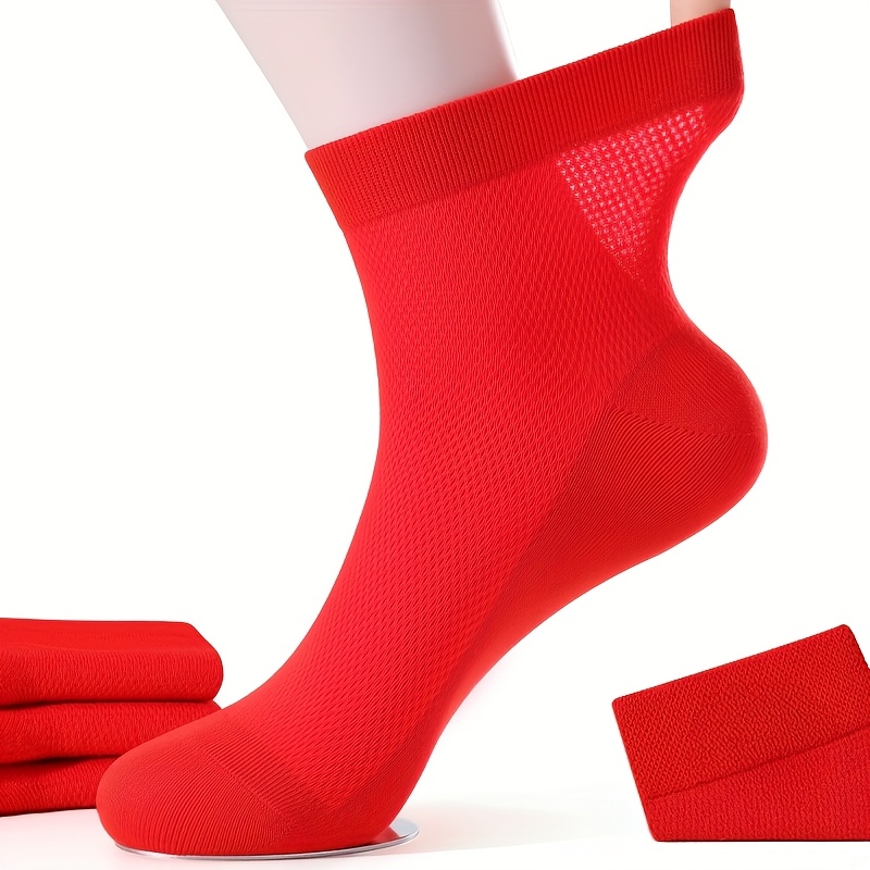 Image of 3 Pairs Of 's Socks, Breathable, Soft And Comfortable, Thin Mid-calf Socks Suitable For Everyday Wear In Summer
