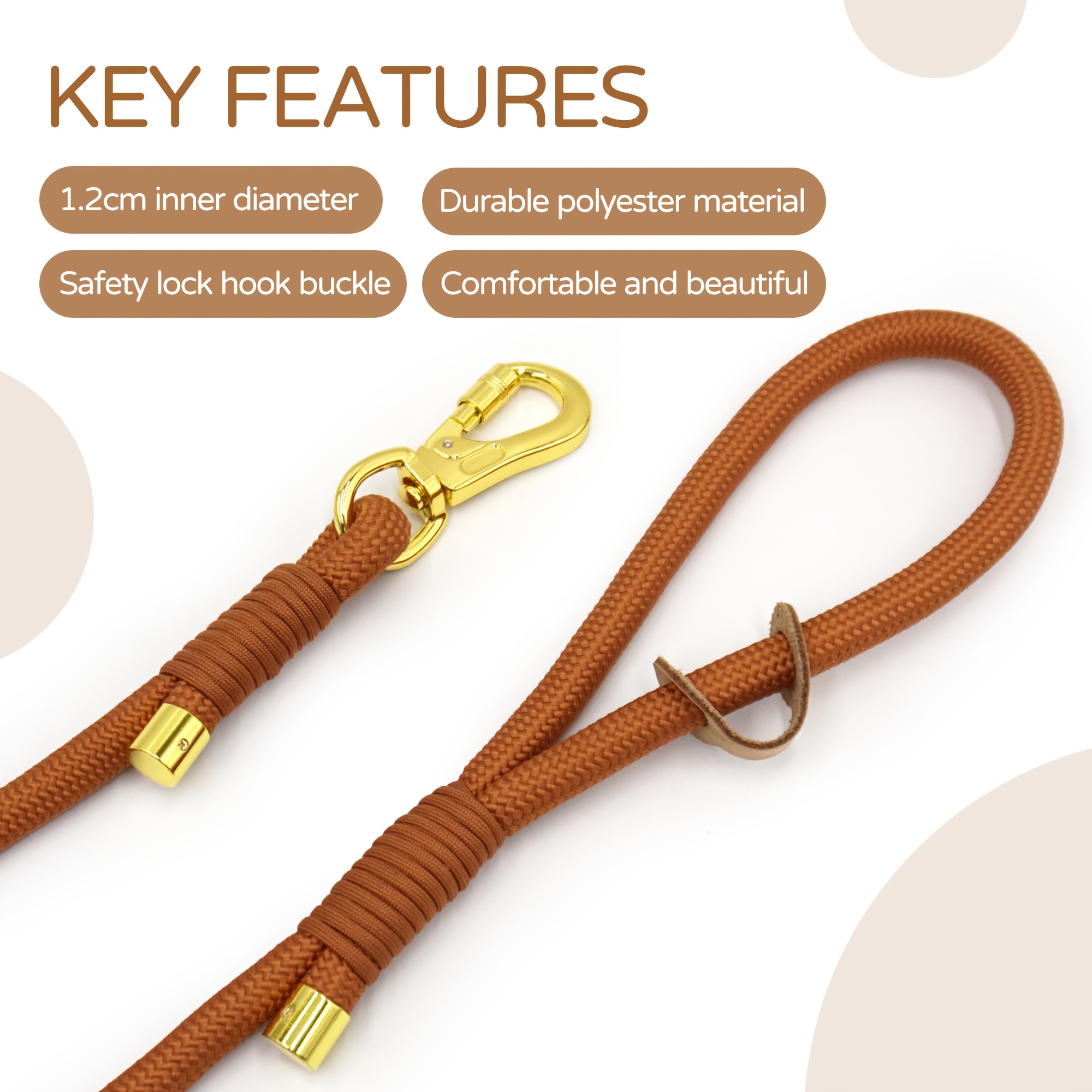 Customizable Soft and Comfortable Velvet Pet Dog Collar with High-Tensile Zinc Alloy Hook Buckle, Hand-Woven Round Rope Waste Bag Set. Free Laser Engraving of Pet Dog's Name and Owner's Phone Number. Dog Birthday Gift, Wedding Gift, Christmas Gift
