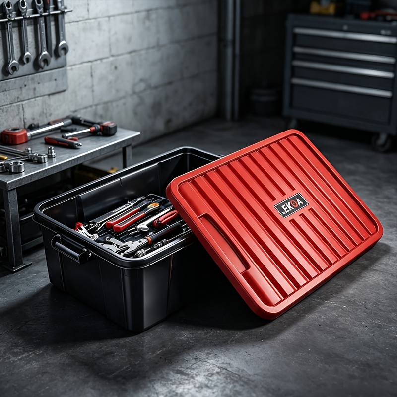EKOA 35L Storage Boxes with Lids, Durable Plastic Organisers