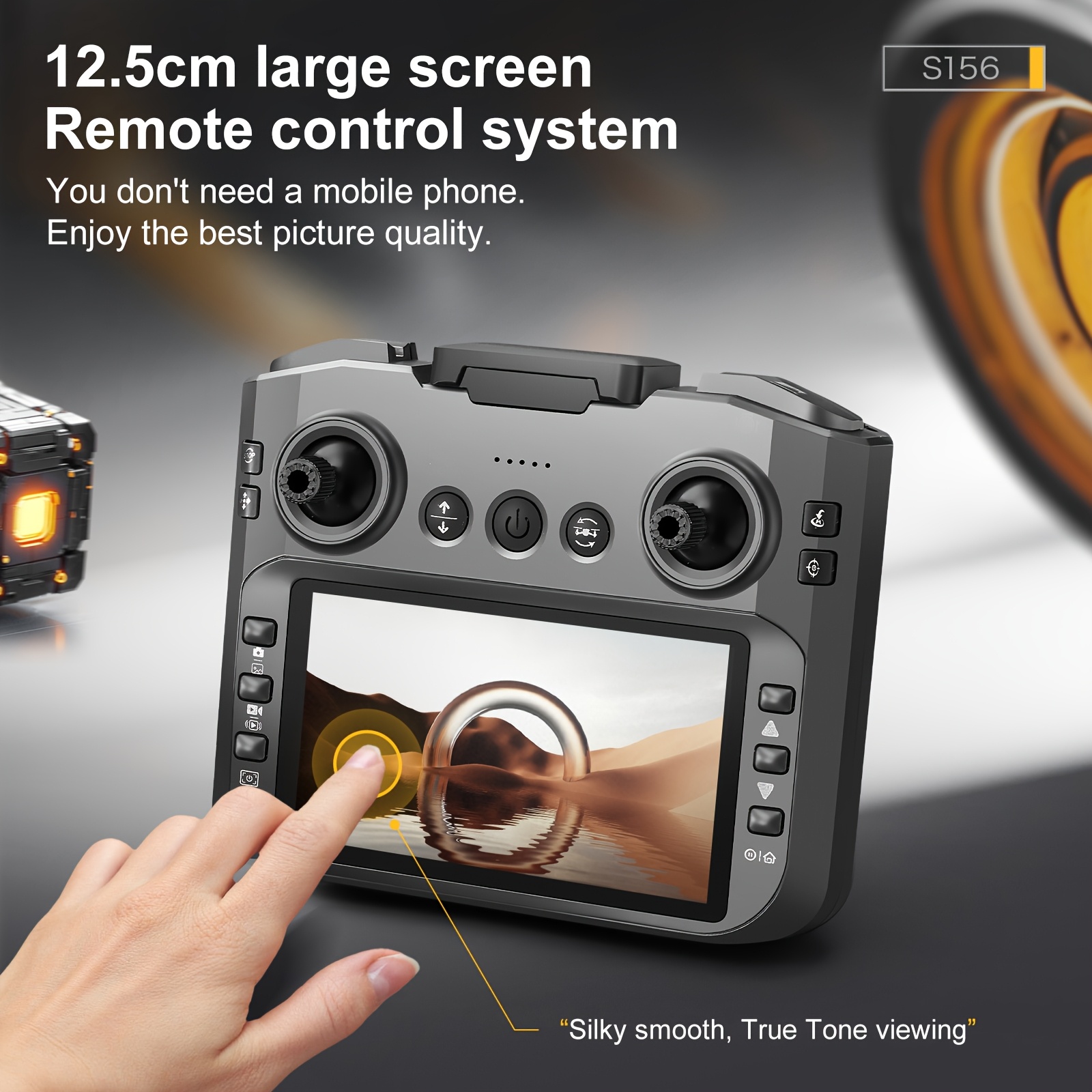 New S156 Long-Endurance GPS Drone with Dual Cameras, Brushless Motor, Quad Obstacle Avoidance, Optical Flow Positioning, LCD Remote Controller, Battery/USB Powered -Perfect Gift for Men