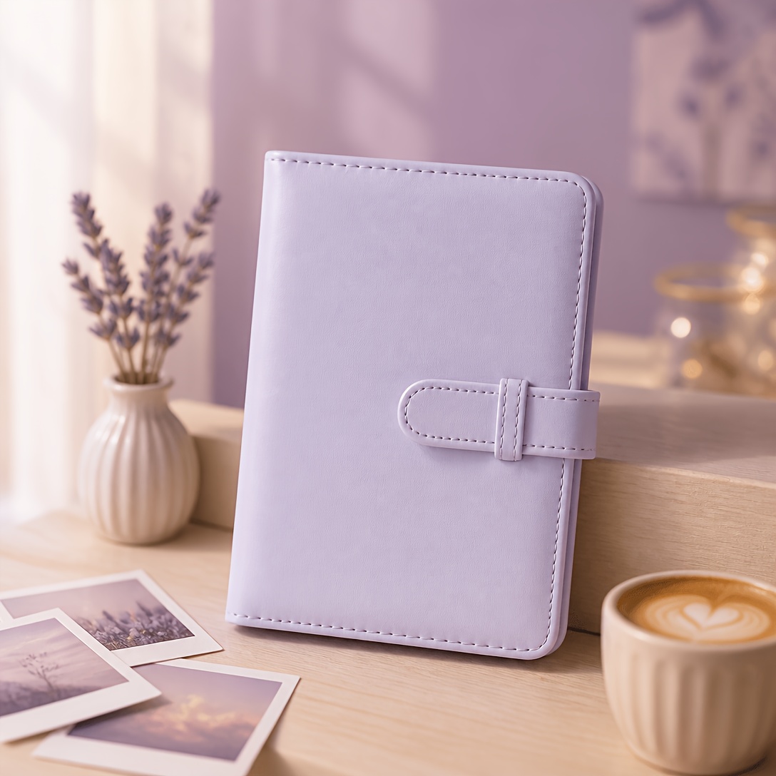 TEMU 1pc 108 Pockets 2x3 Inches Faxu Leather Storage Album For Fujifilm 3 Inch Mini Film, Mini 8/9/11/12/13 Film Instant Camera Wedding Bookshelf
