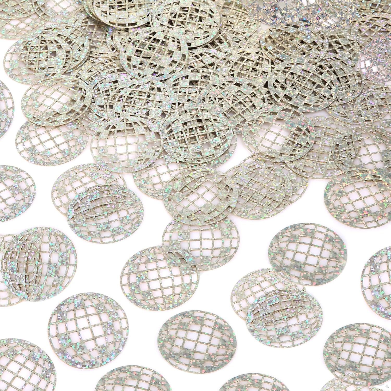 Image of 200pcs Of Sparkling Disco Ball Confetti, Perfect For Decorating Tables At A Disco-themed Party, Ideal For Bachelorette Celebrations And 70s Or 80s Hippie Birthday Events
