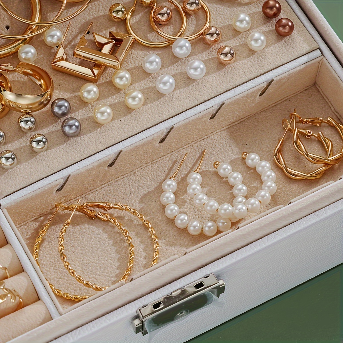 86pcs jewelry set fashionable elegant   necklaces heart rings   pearl earrings studs   set for women versatile accessories for   parties gift without box vintage bohemian styles details 5