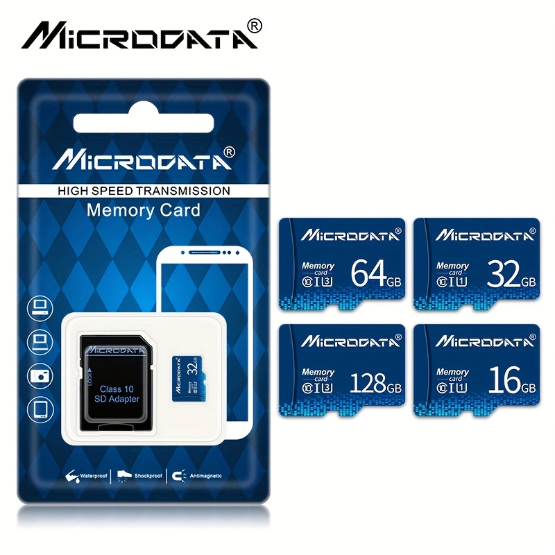 

MICRODATA Carte Micro SD 256 Go Class10 U3 UHS-I 8 Go 16 Go 32 Go 64 Go 128 Go Carte TF 4K HD pour adaptateur SD