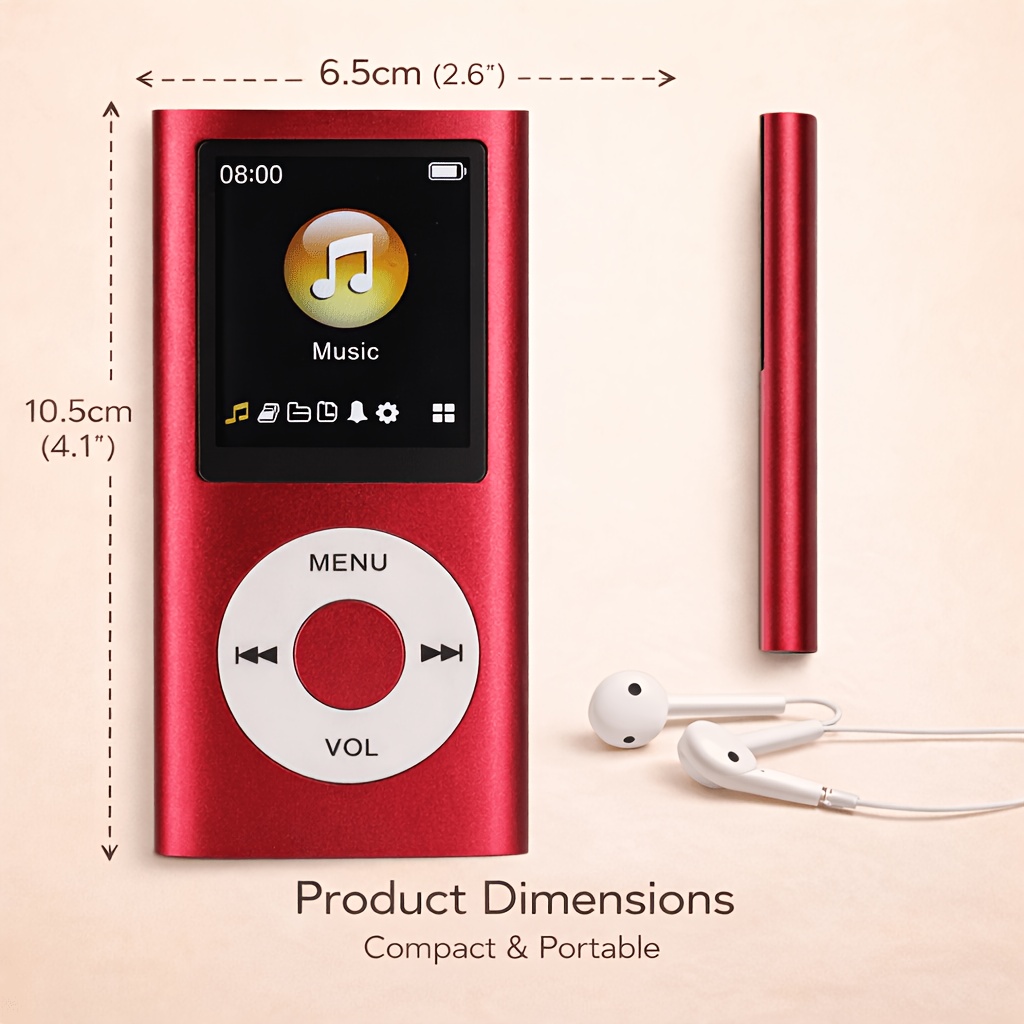 Portable Mp3 Player, Ultra-thin 1.8-inch Lcd Mp3 Player, Media/music/audio Player