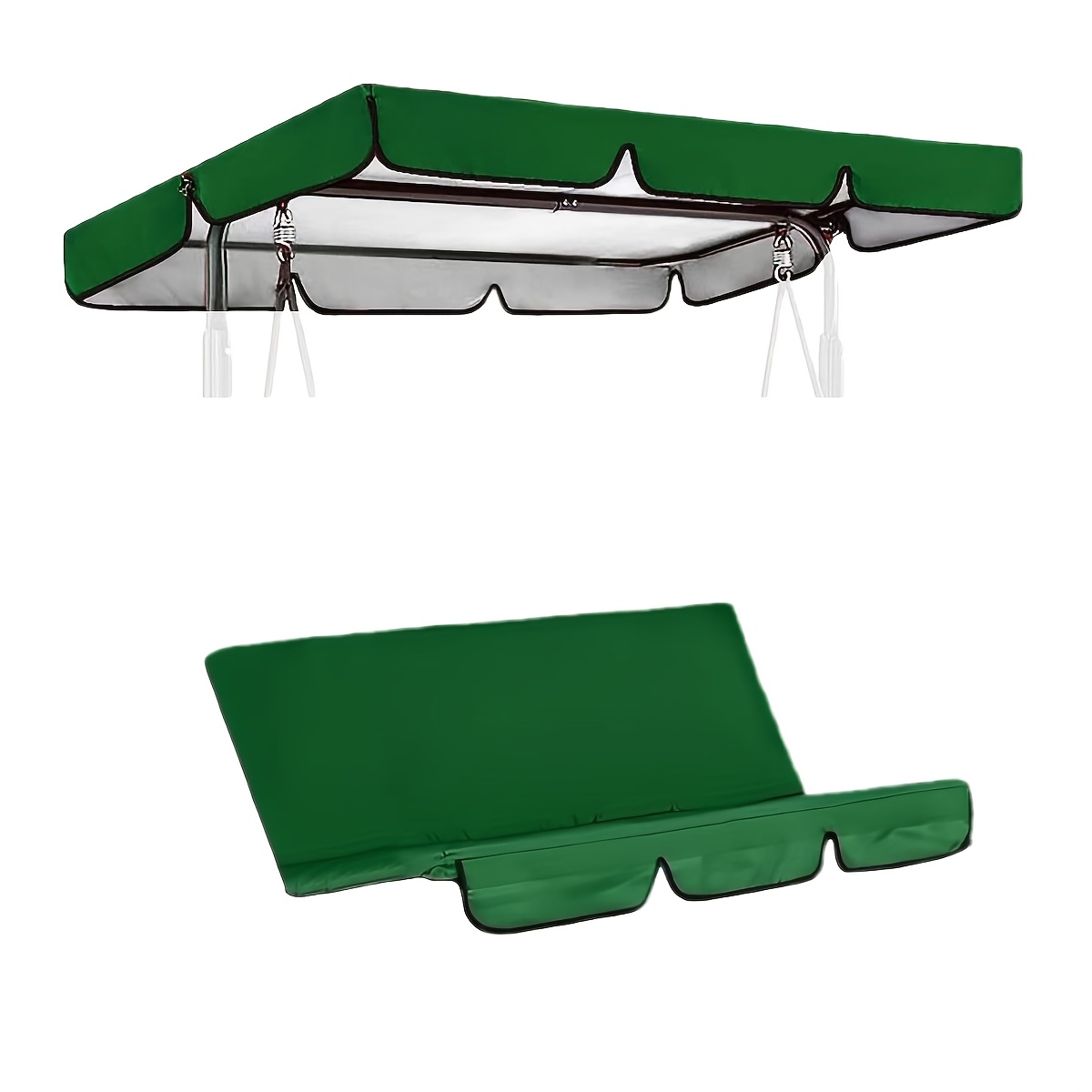 E-shop Patio Schaukel Baldachin Abdeckung, Schaukel Sitz Ersatz Abdeckung, 2er Set für alle Jahreszeiten, geeignet für Outdoor Garten Hof Park Veranda