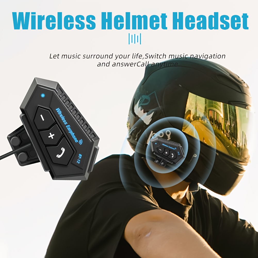 Motorcycle Helmet Headset Wireless 5.3 Headphones 1000mah Temu